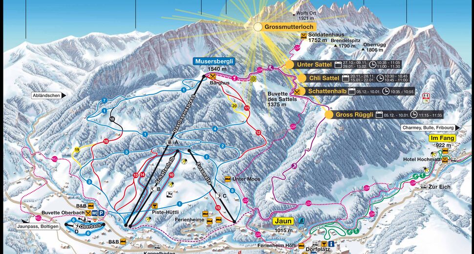 Plan des pistes