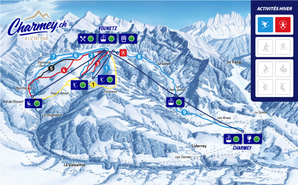 Plan des pistes